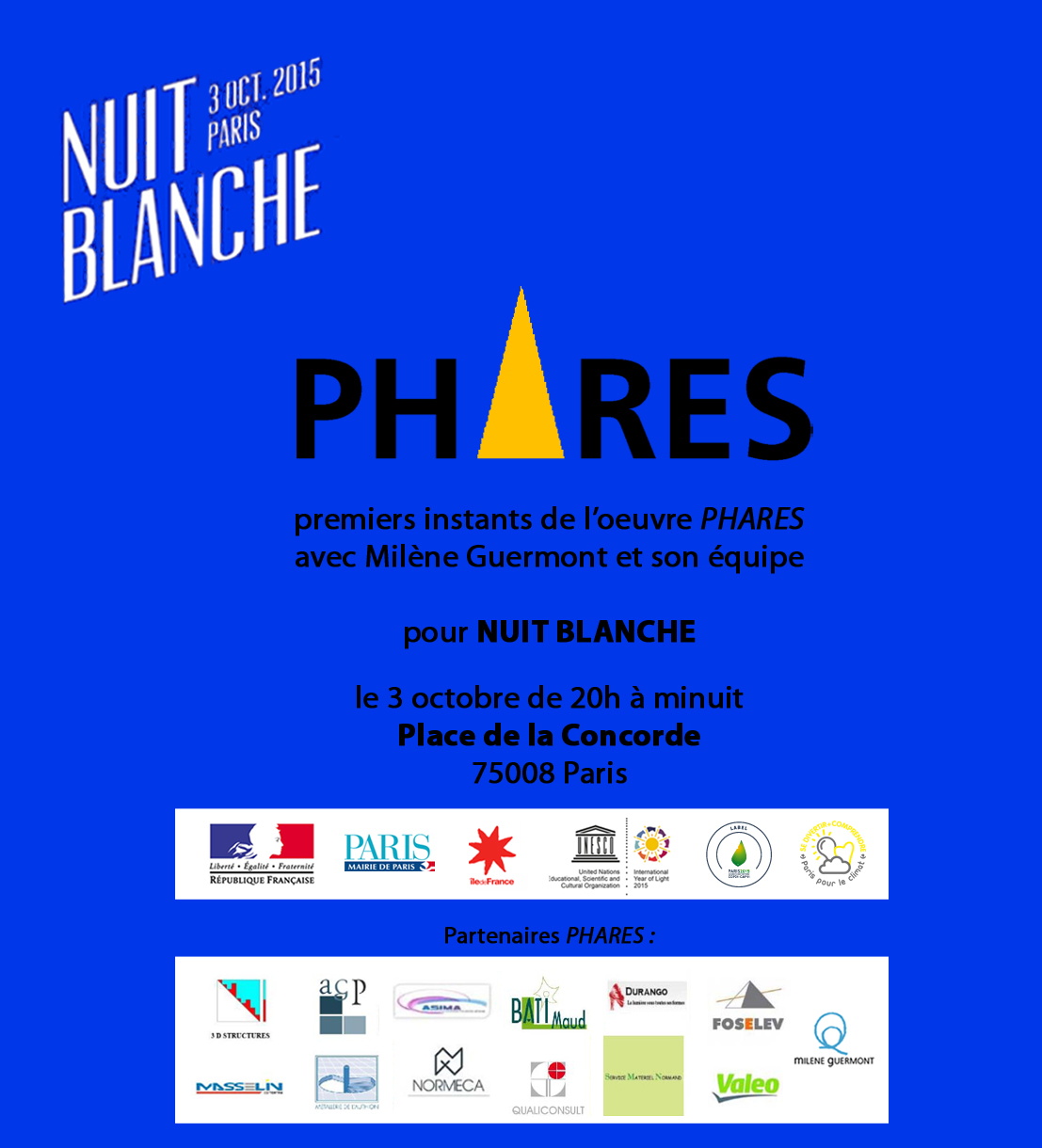 PHARES for NUIT BLANCHE Paris 2015